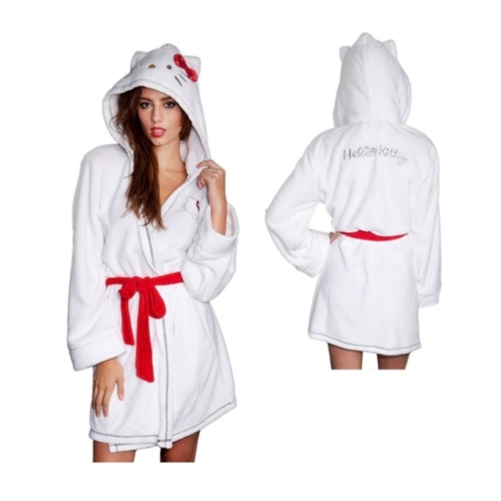 Hello Kitty pink robe NWT kitty ears